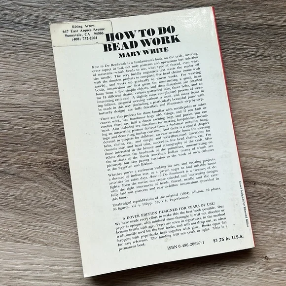 Vintage How To Do Bead Work by Mary White Softcover Reprint of 1904 Book - Picture 2 of 11